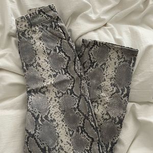 Snakeskin jeans